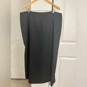 Vintage 90s Kasper ASL Skirt Womens 22Black Pencil Lined Knee Length Goth Office